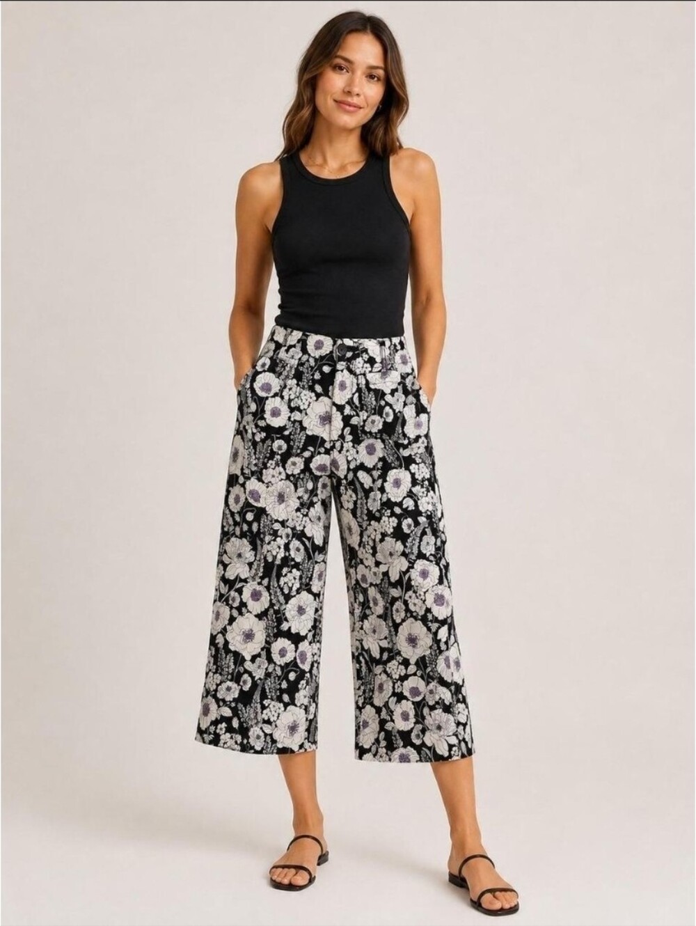 Anthropologie Maeve The Collette Wide Leg Floral Pant Size 26